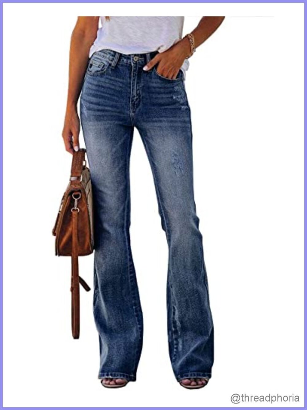 High Waisted Flare Jeans Bootcut Stretch Casual Denim Pants